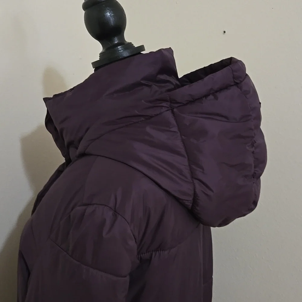 Banana Republic Deep Purple Puffer Down Jacket Sz Petite Small